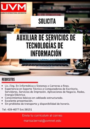 VACANTES CHIHUAHUA - TECNOLOGIAS DE LA INFORMACION