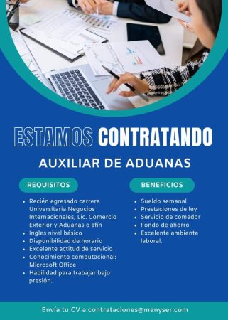 VACANTES CHIHUAHUA - AUXILIAR DE ADUANAS (2)