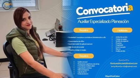 VACANTES CHIHUAHUA - AUXILIAR ESPECIALIZADO DE PLANEACION