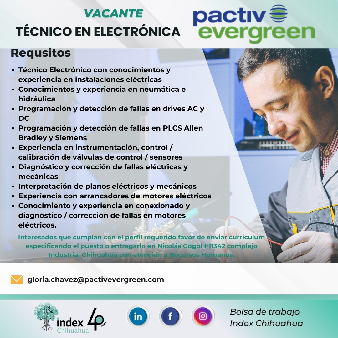 VACANTES CHIHUAHUA - MAQUILA - TECNICO EN ELECTRONICA